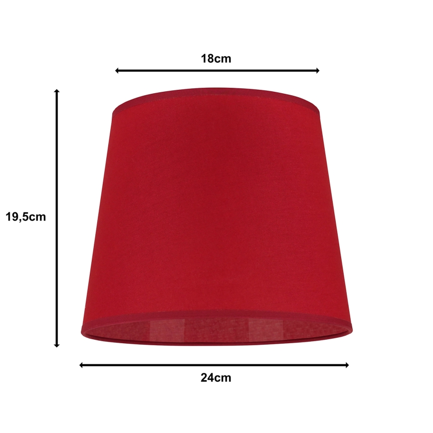 Duolla - Lampenkap voor tafellamp CLASSIC M E27 diameter 24 cm rood