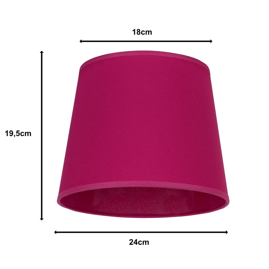 Duolla - Lampenkap voor tafellamp CLASSIC M E27 diameter 24 cm roze