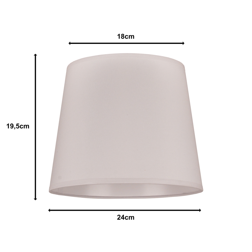 Duolla - Lampenkap voor tafellamp CLASSIC M E27 diameter 24 cm wit