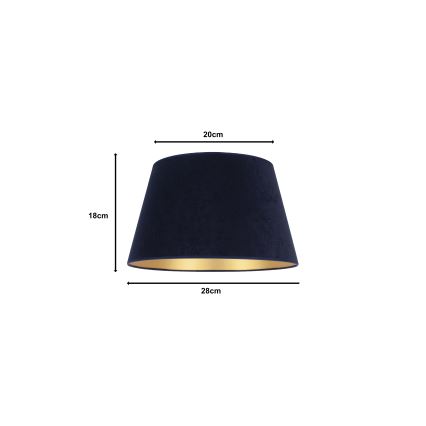 Duolla - Lampenkap voor tafellamp CONE M E27 diameter 28 cm blauw