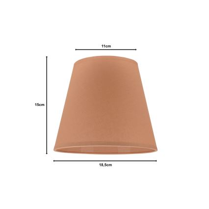 Duolla - Lampenkap voor tafellamp SOFIA XS E14 diameter 18,5 cm bruin