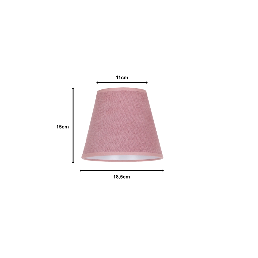 Duolla - Lampenkap voor tafellamp SOFIA XS E14 diameter 18,5 cm roze
