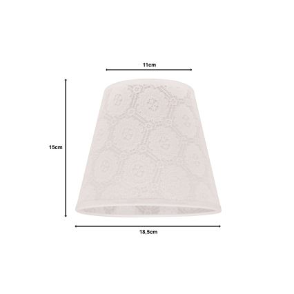 Duolla - Lampenkap voor tafellamp SOFIA XS E14 diameter 18,5 cm wit