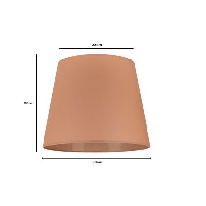 Duolla - Lampenkap voor vloerlamp CLASSIC L E27 diameter 38 cm bruin