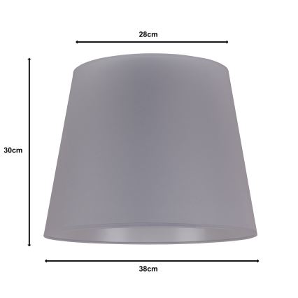 Duolla - Lampenkap voor vloerlamp CLASSIC L E27 diameter 38 cm grijs