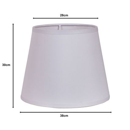 Duolla - Lampenkap voor vloerlamp CLASSIC L E27 diameter 38 cm wit