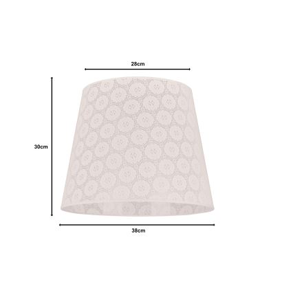 Duolla - Lampenkap voor vloerlamp CLASSIC L E27 diameter 38 cm wit