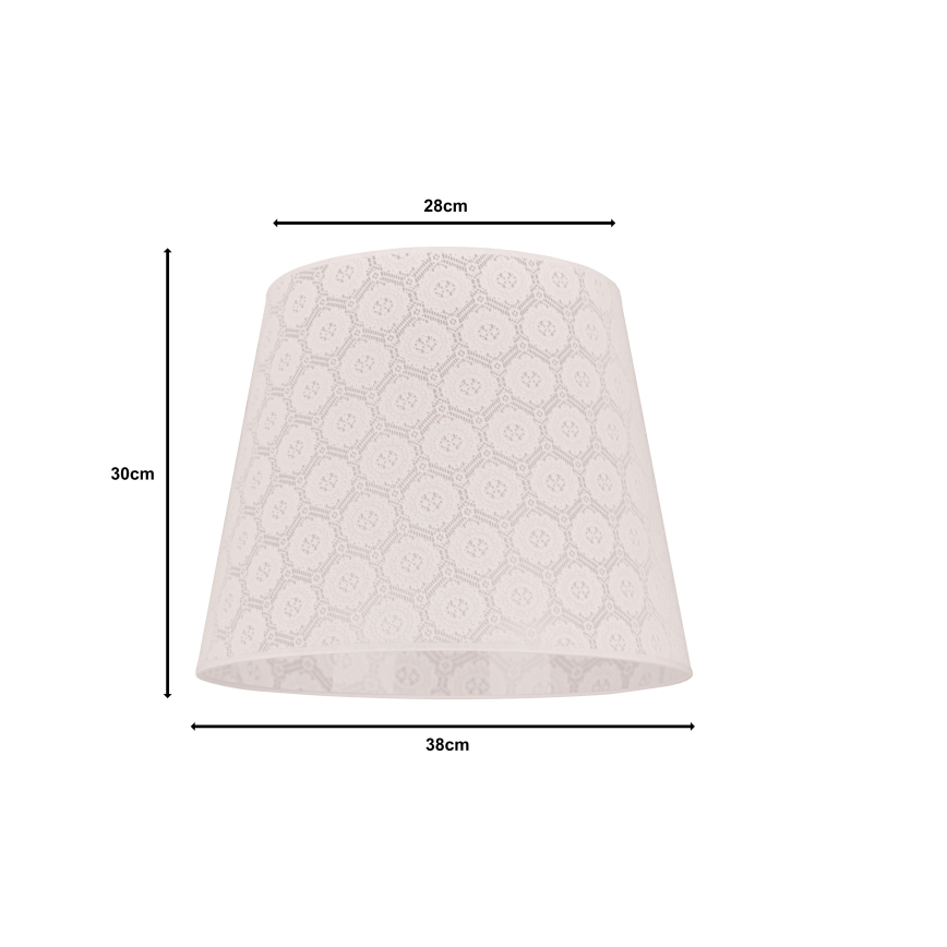 Duolla - Lampenkap voor vloerlamp CLASSIC L E27 diameter 38 cm wit