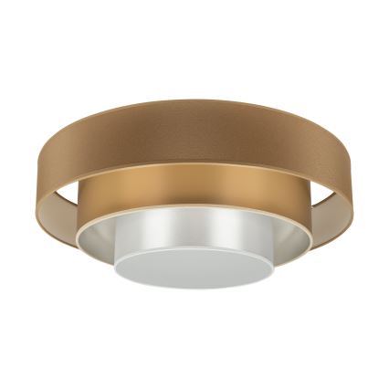 Duolla - LED Plafondlamp LUNETA LED/26W/230V diameter 60 cm 4000K bruin/goud/wit