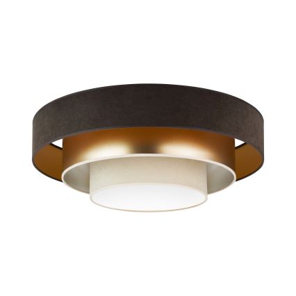 Duolla - LED Plafondlamp LUNETA LED/26W/230V diameter 60 cm 4000K bruin/goud/crème