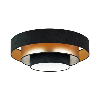 Duolla - LED Plafondlamp LUNETA LED/26W/230V diameter 60 cm 4000K zwart/goud