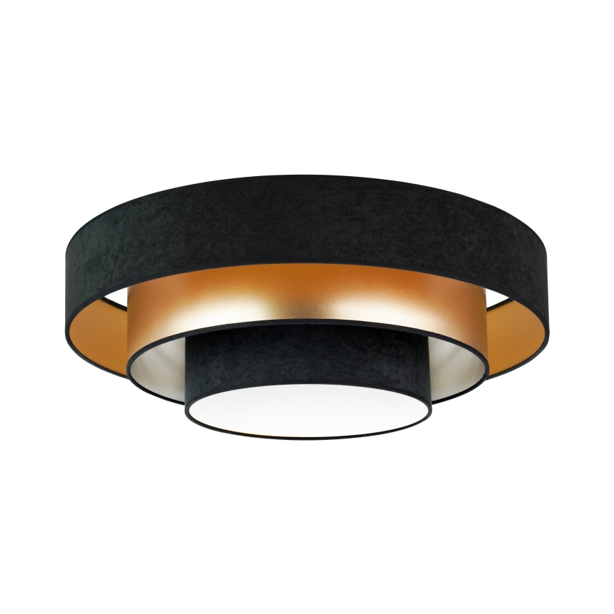 Duolla - LED Plafondlamp LUNETA LED/26W/230V diameter 60 cm 4000K zwart/goud
