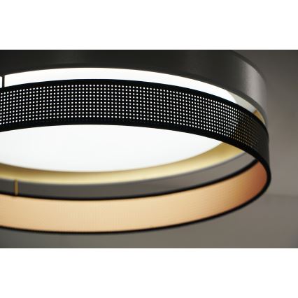 Duolla - LED Plafondlamp ROLLER DUO SHINY LED/24W/230V diameter 45 cm zilver/zwart
