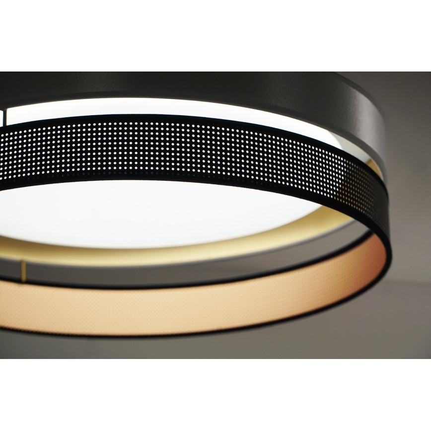 Duolla - LED Plafondlamp ROLLER DUO SHINY LED/24W/230V diameter 45 cm zilver/zwart