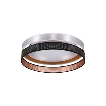 Duolla - LED Plafondlamp ROLLER DUO SHINY LED/24W/230V diameter 45 cm zilver/zwart