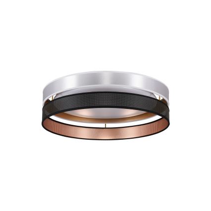 Duolla - LED Plafondlamp ROLLER DUO SHINY LED/24W/230V diameter 45 cm zilver/zwart