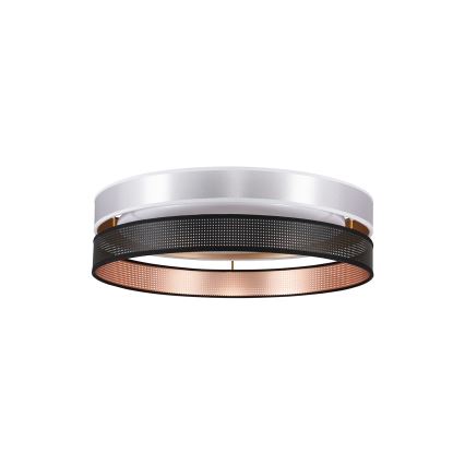 Duolla - LED Plafondlamp ROLLER DUO SHINY LED/24W/230V diameter 45 cm zilver/zwart