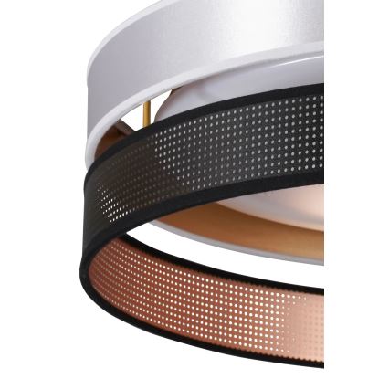 Duolla - LED Plafondlamp ROLLER DUO SHINY LED/24W/230V diameter 45 cm zilver/zwart