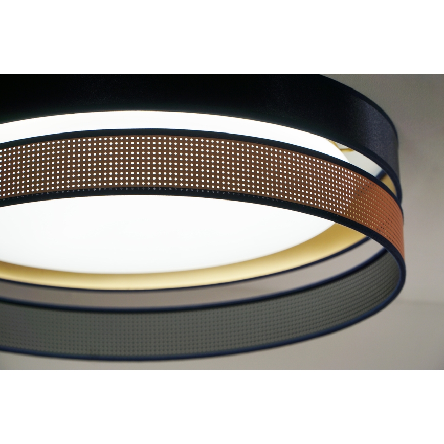 Duolla - LED Plafondlamp ROLLER DUO SHINY LED/24W/230V diameter 45 cm blauw/koper