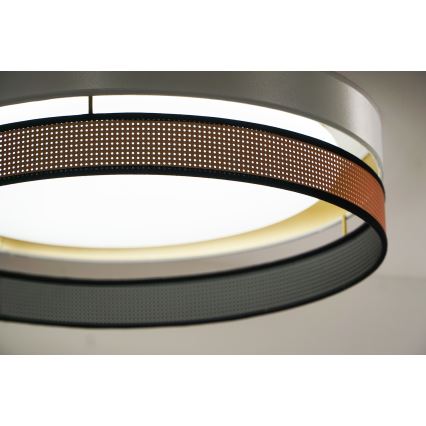Duolla - LED Plafondlamp ROLLER DUO SHINY LED/24W/230V diameter 45 cm wit/koper