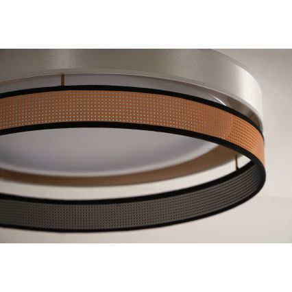 Duolla - LED Plafondlamp ROLLER DUO SHINY LED/24W/230V diameter 45 cm wit/koper