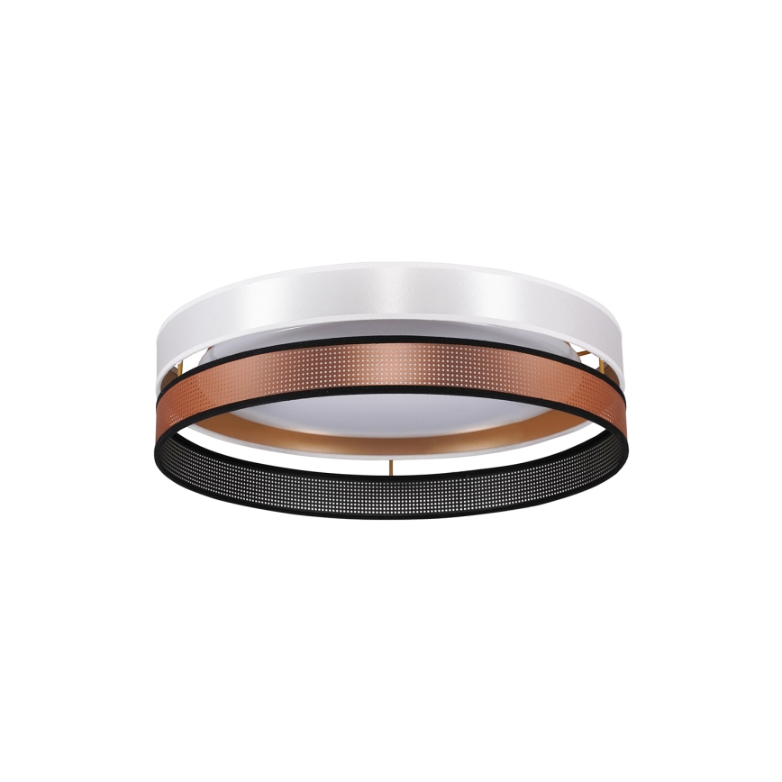 Duolla - LED Plafondlamp ROLLER DUO SHINY LED/24W/230V diameter 45 cm wit/koper