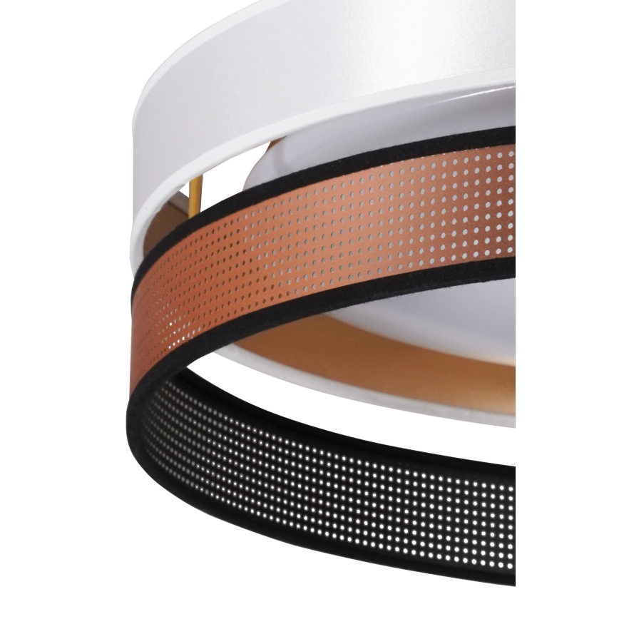 Duolla - LED Plafondlamp ROLLER DUO SHINY LED/24W/230V diameter 45 cm wit/koper