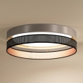 Duolla - LED Plafondlamp ROLLER DUO SHINY LED/24W/230V diameter 45 cm zilver/zwart