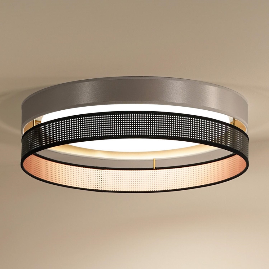 Duolla - LED Plafondlamp ROLLER DUO SHINY LED/24W/230V diameter 45 cm zilver/zwart