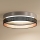 Duolla - LED Plafondlamp ROLLER DUO SHINY LED/24W/230V diameter 45 cm zilver/zwart