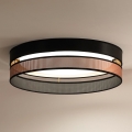 Duolla - LED Plafondlamp ROLLER DUO SHINY LED/24W/230V diameter 45 cm zwart/koper