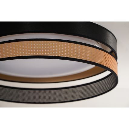 Duolla - LED Plafondlamp ROLLER DUO SHINY LED/24W/230V diameter 45 cm zwart/koper