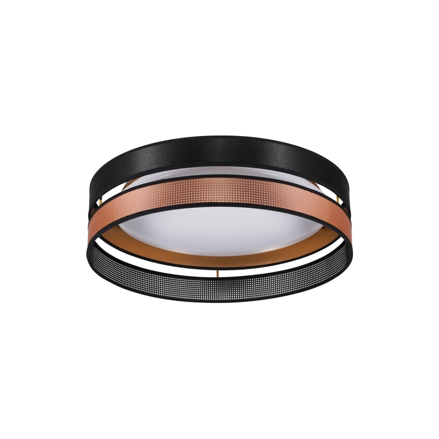 Duolla - LED Plafondlamp ROLLER DUO SHINY LED/24W/230V diameter 45 cm zwart/koper