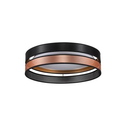 Duolla - LED Plafondlamp ROLLER DUO SHINY LED/24W/230V diameter 45 cm zwart/koper
