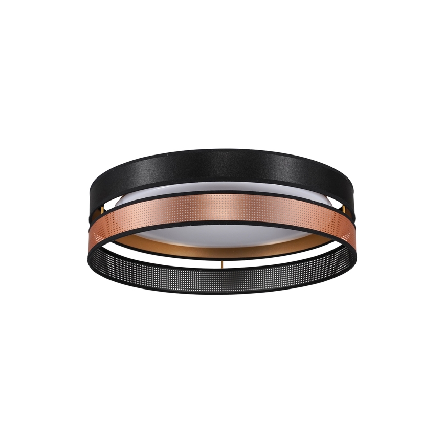Duolla - LED Plafondlamp ROLLER DUO SHINY LED/24W/230V diameter 45 cm zwart/koper