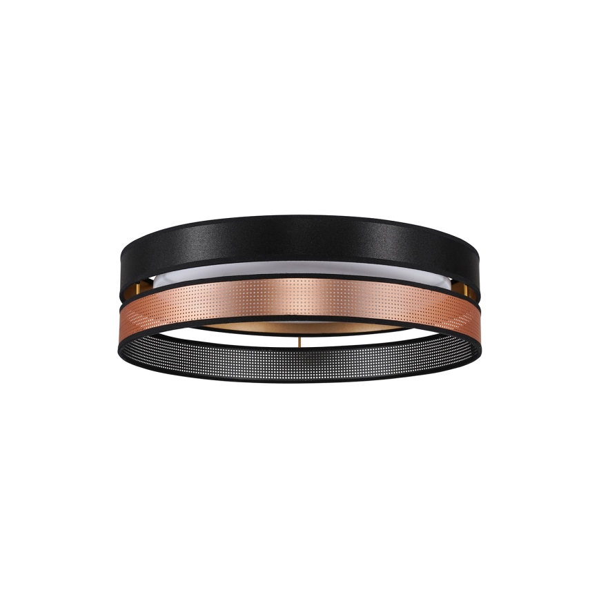 Duolla - LED Plafondlamp ROLLER DUO SHINY LED/24W/230V diameter 45 cm zwart/koper