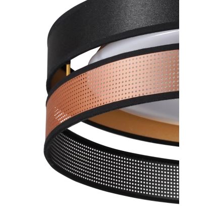 Duolla - LED Plafondlamp ROLLER DUO SHINY LED/24W/230V diameter 45 cm zwart/koper