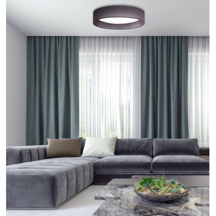 Duolla - LED Plafondlamp ROLLER LED/24W/230V diameter 45 cm antraciet