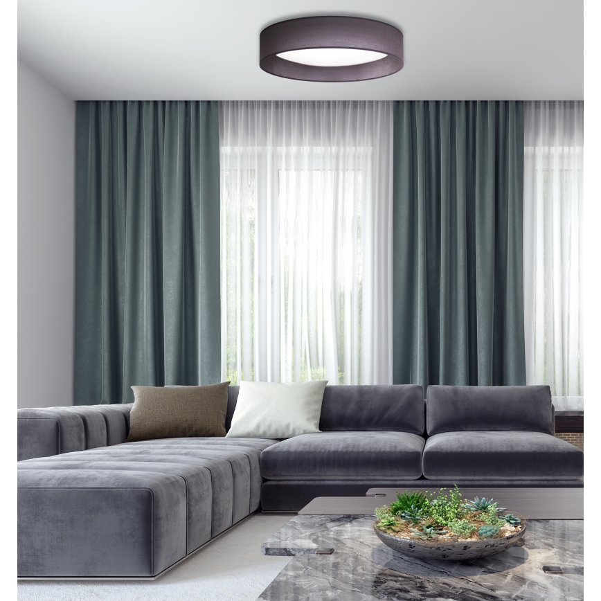 Duolla - LED Plafondlamp ROLLER LED/24W/230V diameter 45 cm antraciet