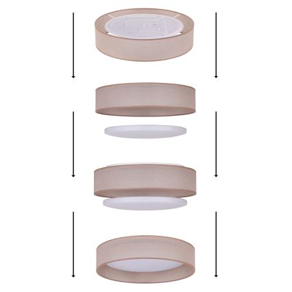 Duolla - LED Plafondlamp ROLLER LED/24W/230V diameter 45 cm beige
