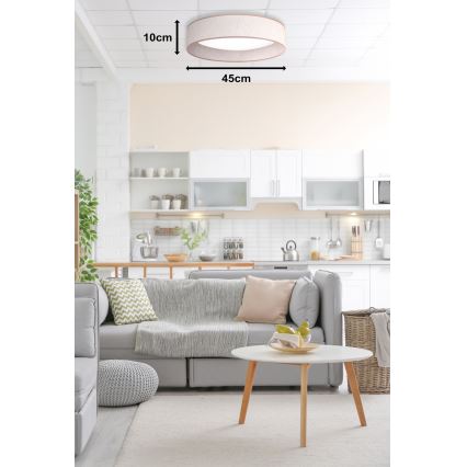 Duolla - LED Plafondlamp ROLLER LED/24W/230V diameter 45 cm beige