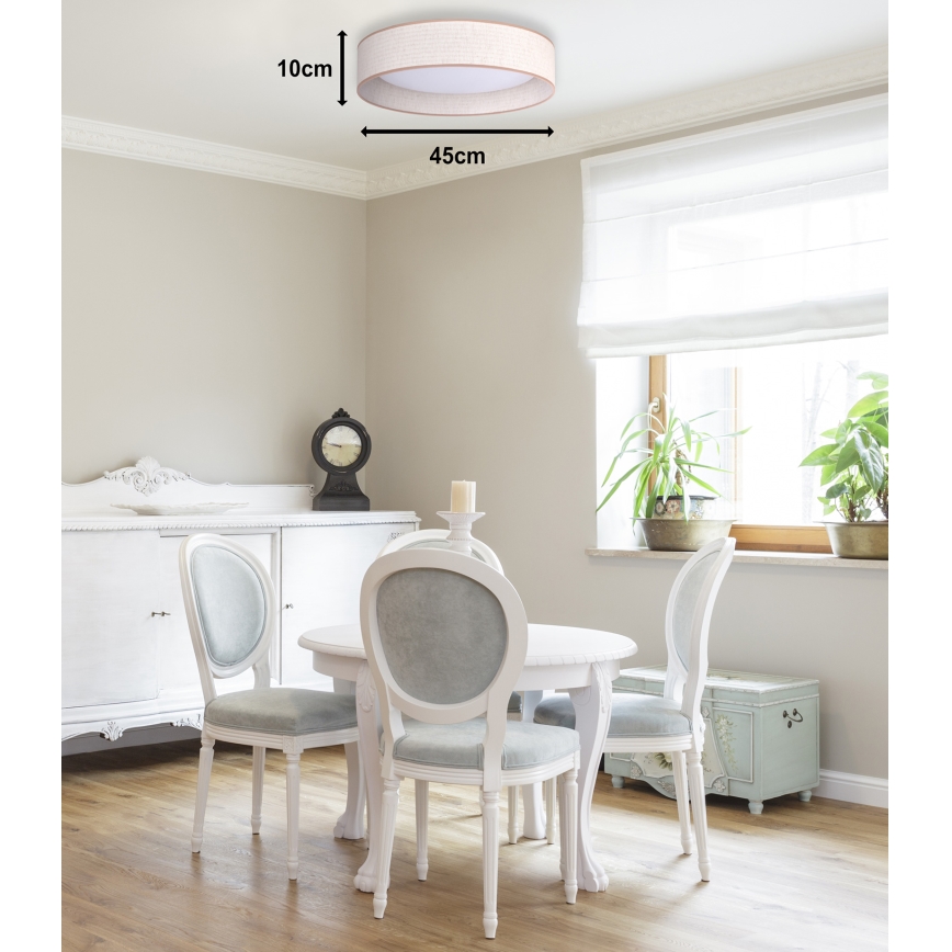 Duolla - LED Plafondlamp ROLLER LED/24W/230V diameter 45 cm beige