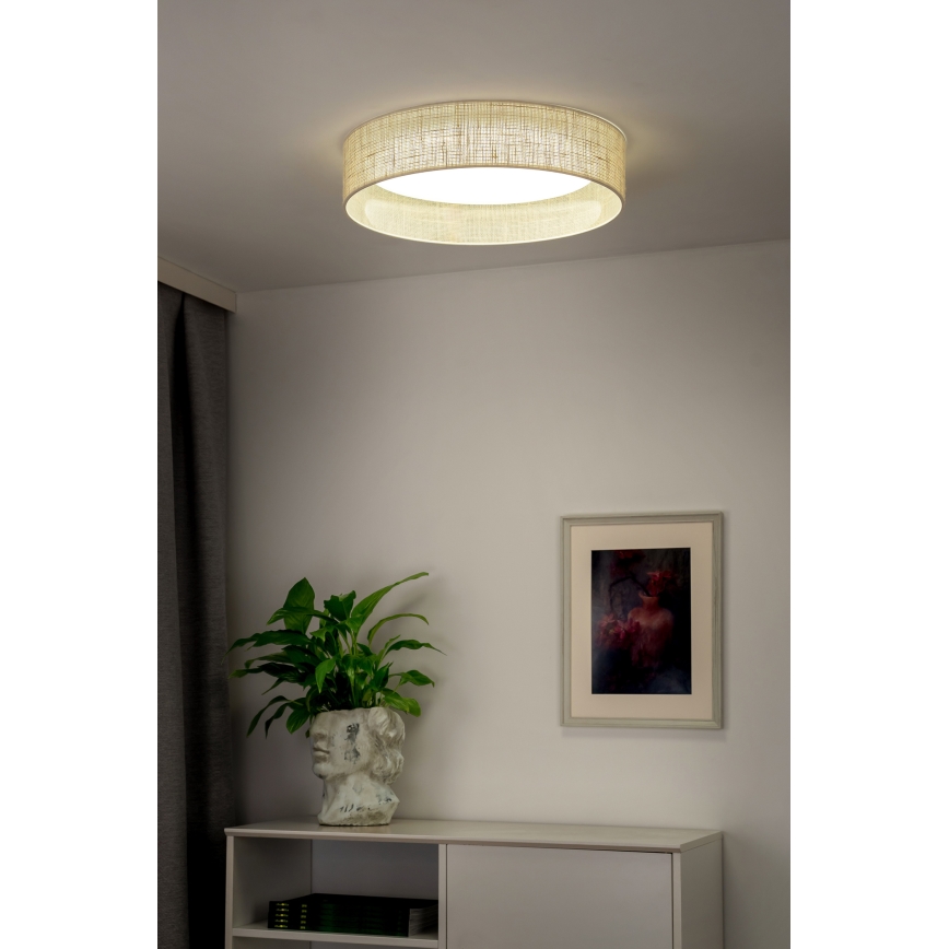 Duolla - LED Plafondlamp ROLLER LED/24W/230V diameter 45 cm beige