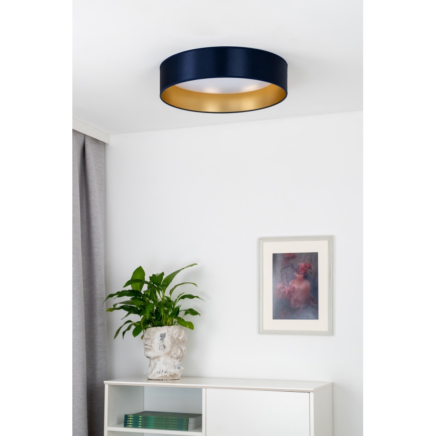 Duolla - LED Plafondlamp ROLLER LED/24W/230V diameter 45 cm blauw/goud