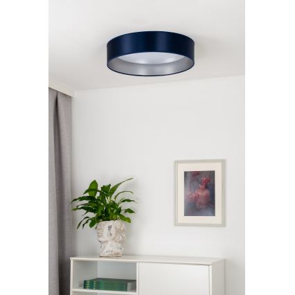 Duolla - LED Plafondlamp ROLLER LED/24W/230V diameter 45 cm blauw/zilver