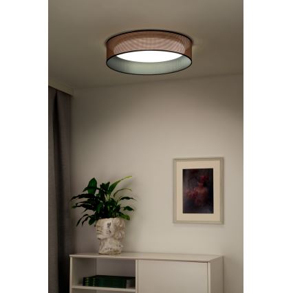 Duolla - LED Plafondlamp ROLLER LED/24W/230V diameter 45 cm koper/zwart