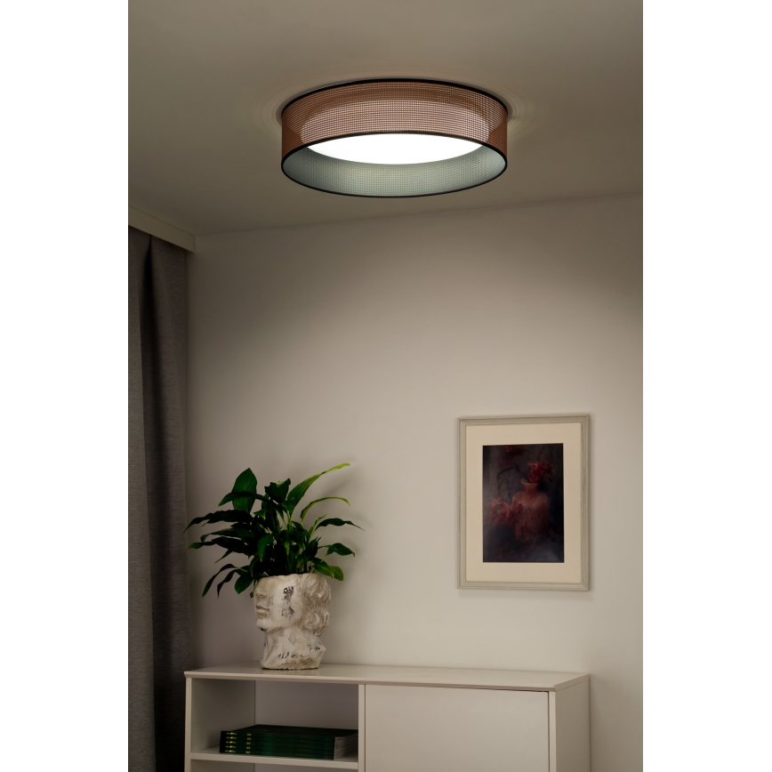 Duolla - LED Plafondlamp ROLLER LED/24W/230V diameter 45 cm koper/zwart