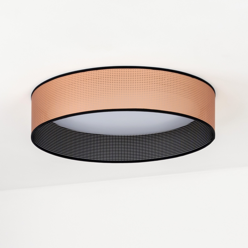 Duolla - LED Plafondlamp ROLLER LED/24W/230V diameter 45 cm koper/zwart