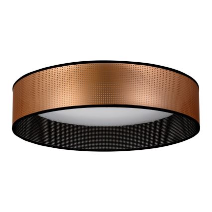 Duolla - LED Plafondlamp ROLLER LED/24W/230V diameter 45 cm koper/zwart