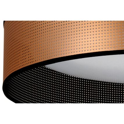 Duolla - LED Plafondlamp ROLLER LED/24W/230V diameter 45 cm koper/zwart